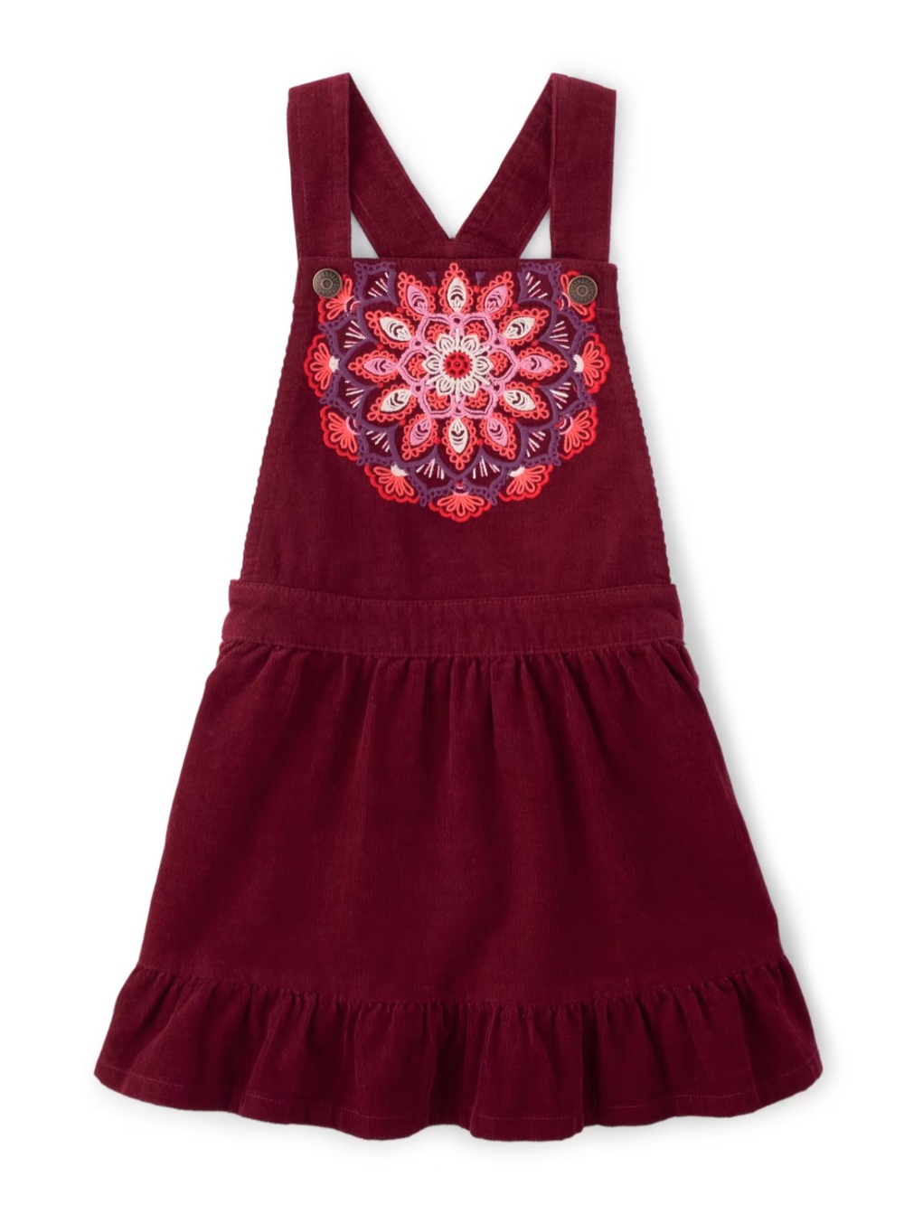 NWT Girls Mandala Corduroy Skirtall - Spice Market - Burgundy 3T